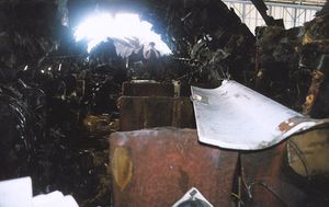 873편의 객실 사고 후의 모습