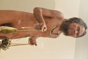 오키나와 현립 박물관의 미나토가와인 복원 모형