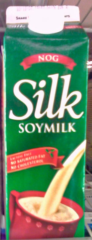 상업적으로 판매되는 두유 에그노그인 "Silk Nog"