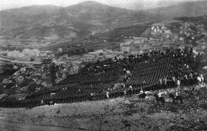 세르비아로 보내진 동원된 오스트리아-헝가리 군대