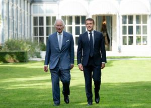 2023년 프랑스 국빈 방문 중인 찰스 3세 국왕과 마크롱