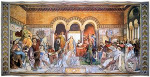 Schwind의 Sängerkrieg 프레스코화 (1854)