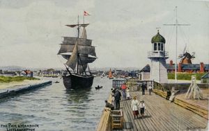 A. R. Quinton의 피어 & 하버 리틀햄프턴 (1922년 표시 엽서)