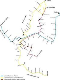 프리예도르 대중교통 지도
