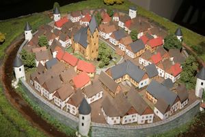 뤼덴샤이트 역사 박물관에 전시된 중세 뤼덴샤이트의 도시 모형