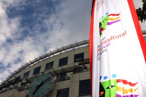 호주 캔버라에서 열린 전국 다문화 축제의 현수막