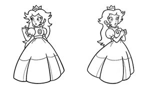 피치 공주의 두 일러스트