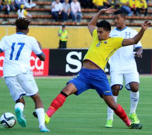 2015년 에콰도르 대표팀 경기 모습