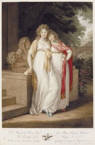 1795년 프로이센의 프레데리카 공녀(왼쪽)와 여동생 메클렌부르크슈트렐리츠의 루이제