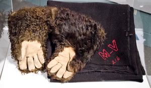 역마차 회사에서 사용된 바이슨 털 장갑과 양모 담요