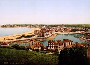 1895년, 생장드뤼즈와 앞쪽에 있는 시부르(Ziburu) 조망