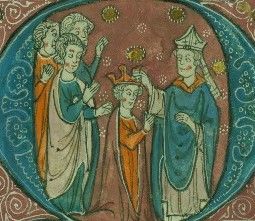 아말리크가 보두앵 4세를 왕으로 즉위시키는 모습은 13세기 후반 십자군 이야기의 판본에 묘사되어 있다.