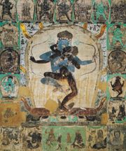 둔황 석굴의 티베트 밀교 합일불 벽화