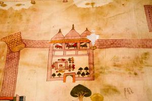 1717년 자이푸르 시티 팰리스의 아요디아 람 만디르 지도