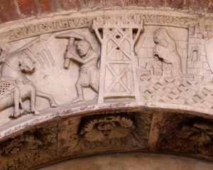 이탈리아 모데나 아치볼트에 묘사된 "Winlogee"(c. 1120–1240)