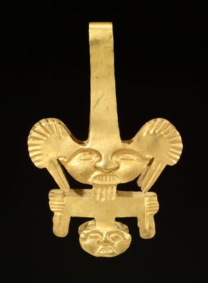 월터스 미술관에 소장된 칼리마 문화 금 제례용 족집게
