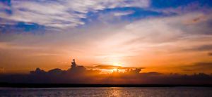 파드마강의 일몰