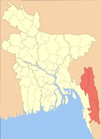 치타공 구릉지대 지도