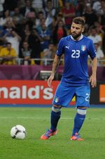 UEFA 유로 2012 8강전에서 잉글랜드를 상대로 경기하는 이탈리아의 안토니오 노체리노