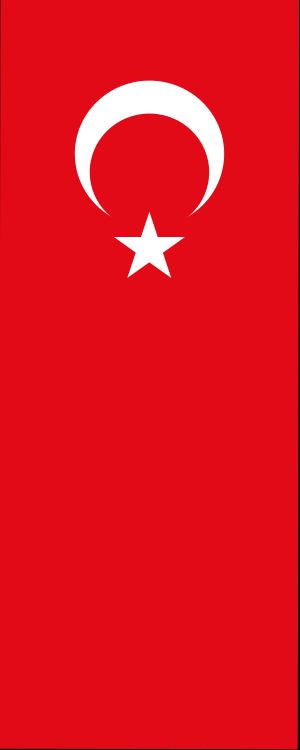 세로 형식의 터키 국기