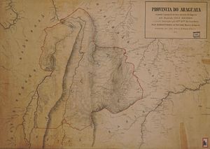 브라질 제국 시대(1873년)에 창설될 아라과이 주 지도. 오늘날 토칸칭스주는 이 지역에 위치해 있다. 브라질 국립 문서 보관소.