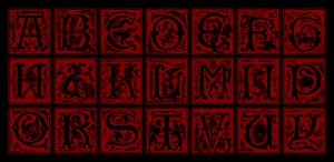 16세기 이니셜 대문자 세트
