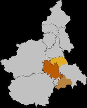 피에몬테주의 몬페라토 지도