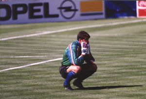 1994년 월드컵에서 노르웨이와의 경기에서 퇴장을 고려하는 이탈리아 골키퍼 잔루카 팔리우카