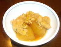 동과와 닭고기 간 것 조림