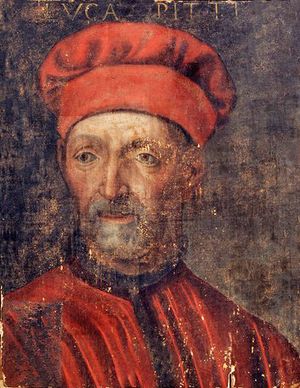 루카 피티(1398–1472)는 1458년에 궁전 건설을 시작했다.