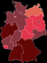 독일 국내에서 감염자가 확인된 지역