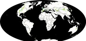 곡룡류의 분포도.