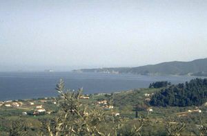 에우보이아의 동쪽 해안, 아케메네스 함대의 상당 부분이 난파된 "할로우"