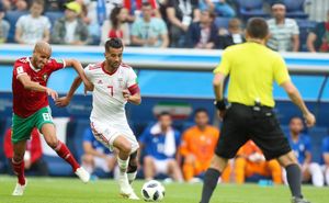 2018년 월드컵에서 모로코를 상대로 이란의 주장을 맡은 쇼자에이