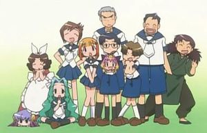 포테마요 등장인물 (왼쪽부터):배경: 쿄의 어머니, 쿄, 야스미, 카오루, 코다이;앞: 구츄코, 네네, 미칸, 스나오, 포테마요 (중앙), 무도