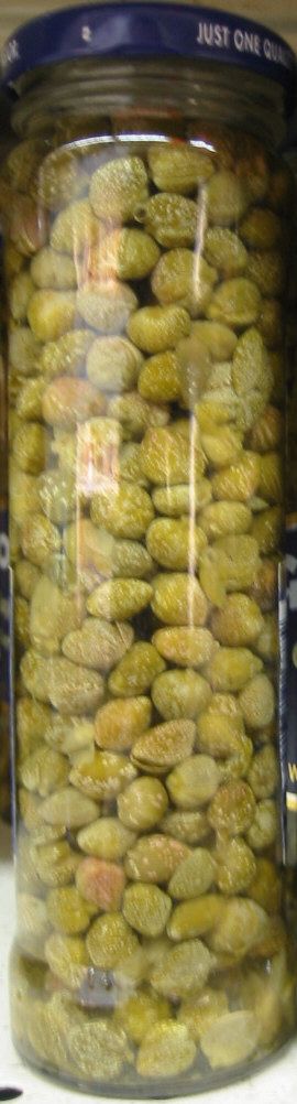 병에 든 절인 케이퍼