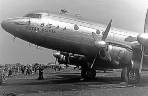Avro 688 Tudor 4B G-AHNI BSAA Star Olivia, 1949