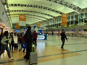 터미널 A의 체크인 카운터