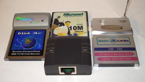 다양한 CF I/O 네트워크 인터페이스 카드