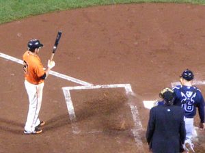 산체스가 내셔널 리그 디비전 시리즈 2차전에서 타석에 들어섰다.