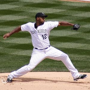 콜로라도 로키스 시절의 후안 니카시오 (2014년 5월 18일)