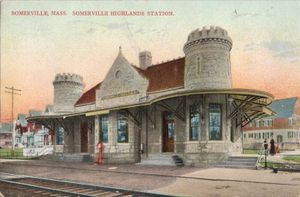 1907년 서머빌 하이랜드 역 엽서