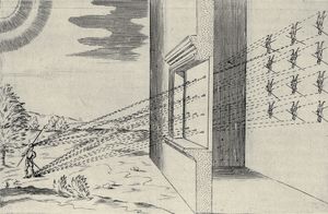 베티니의 Apiaria universae philosophiae mathematicae(1642)에 실린 열두 개의 구멍이 있는 '카메라 옵스쿠라' 그림