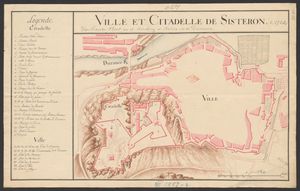 시스테롱 마을과 요새 지도 (약 1752년)