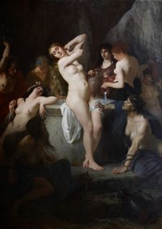 토니 로베르 플뢰리의 1873년 그림 『다나에스』. 앙리 마르탱 미술관(Musée de Cahors Henri-Martin) 소장.