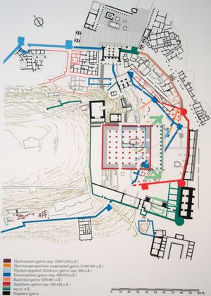 엘레우시스 유적 평면도. 엘레우시스 고고학 박물관.