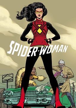 제시카 드루의 새로운 모습은 스파이더버스 이후 35년 만에 처음으로 바뀐 의상이었다. 스파이더우먼 (5권) #9. 표지 그림: 하비에르 로드리게스.