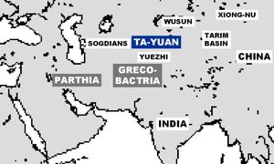 기원전 130년의 대원 지도