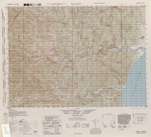 타이마리 지도(타마리로 표기)와 주변 지역 (1944)