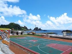 둥칭 국민소학교에서 바라본 둥칭 항